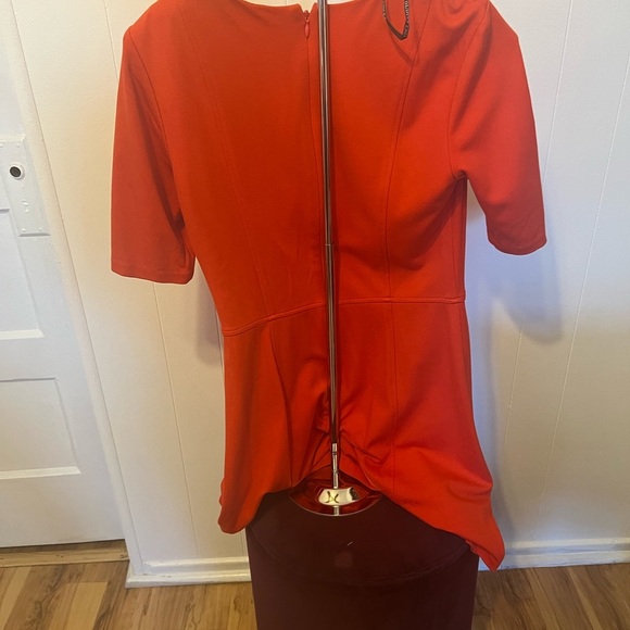 Vince Camuto Red Vintage Style Short Sleeve A-Line Dress - Picture 3 of 8